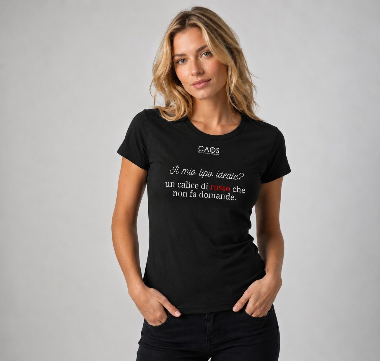 T-shirt "Calice di rosso" - Caos